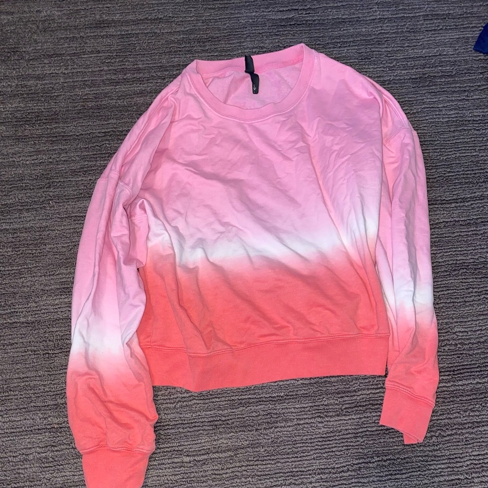 pink francesca’s tie dye sweater. size: L